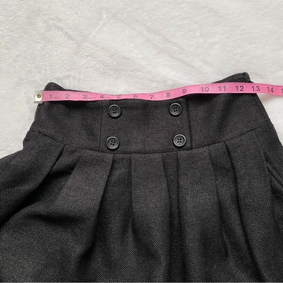 BCBG Pleated Charcoal Mini Skirt - Picture 2 of 11
